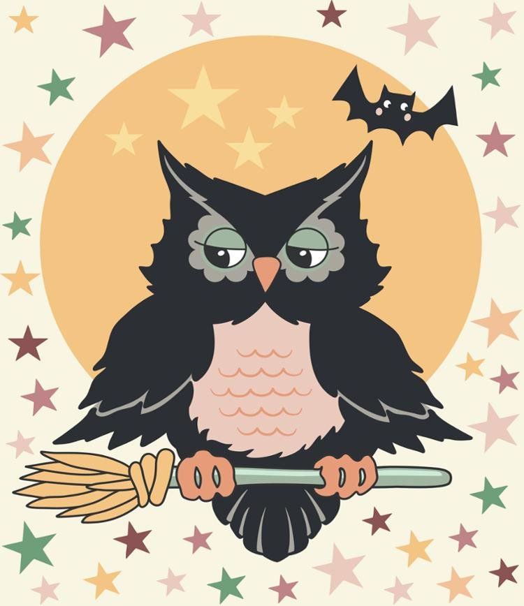 Moda Owl-O-Ween 31197 11 Owl Panel