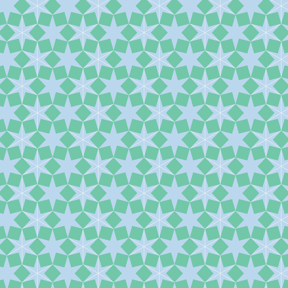 Deck the Halls Geo Green Blue Stars - DV6924