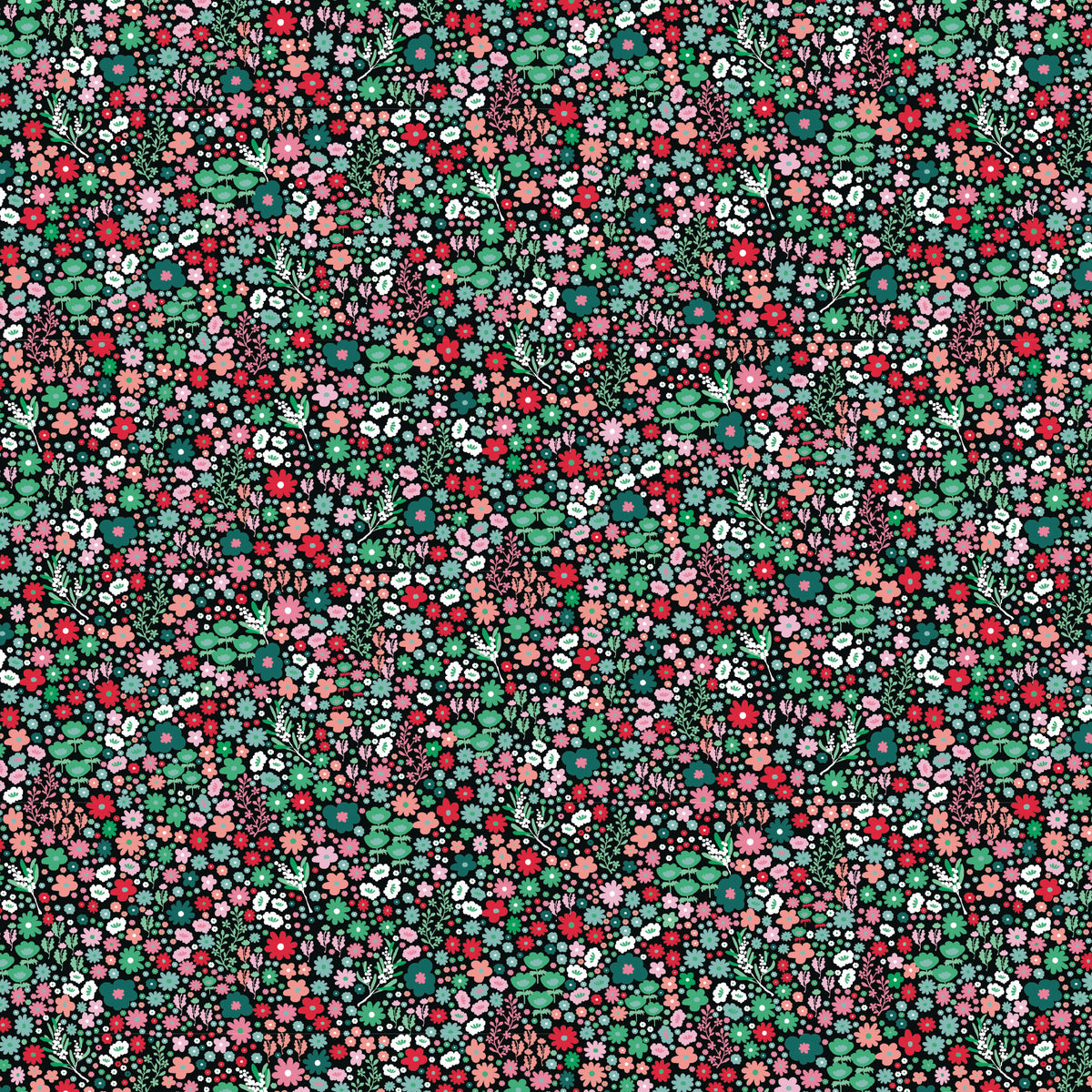 Ditsy Daisy Christmas Dark  DV2166 - Devonstone