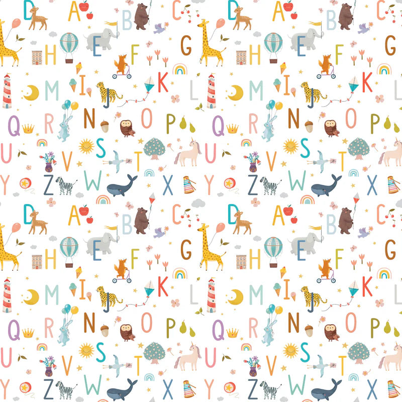 LITTLE ADVENTURE ALPHABET  - Devonstone Cotton Fabric