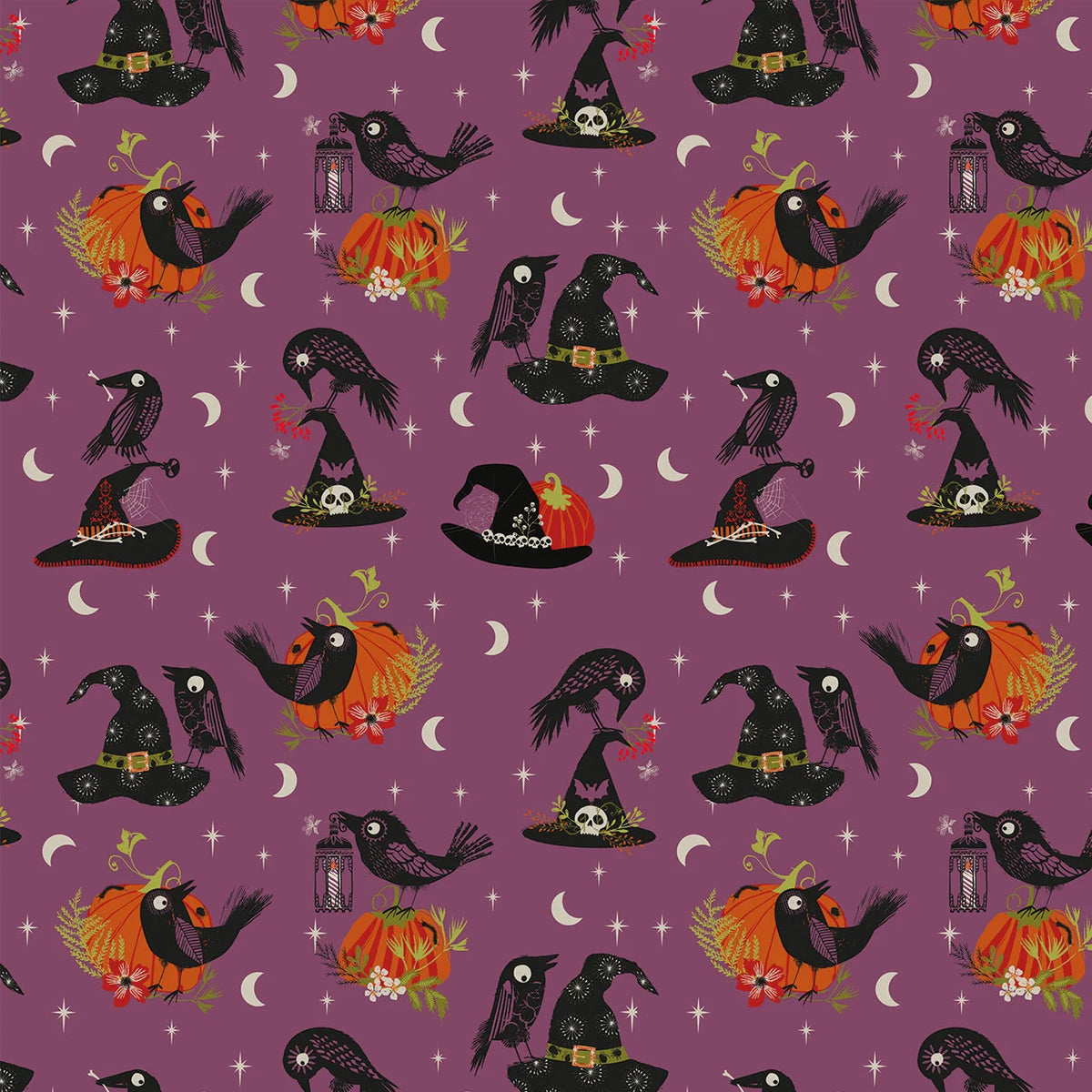 Hocus Pocus -  Fat Quarter Bundle 8 Piece + 1 Panel - Thread & Ink Design.Studio