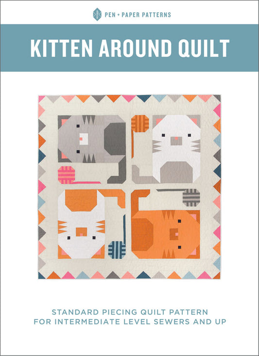 Kitten Around Quilt Paper Pattern