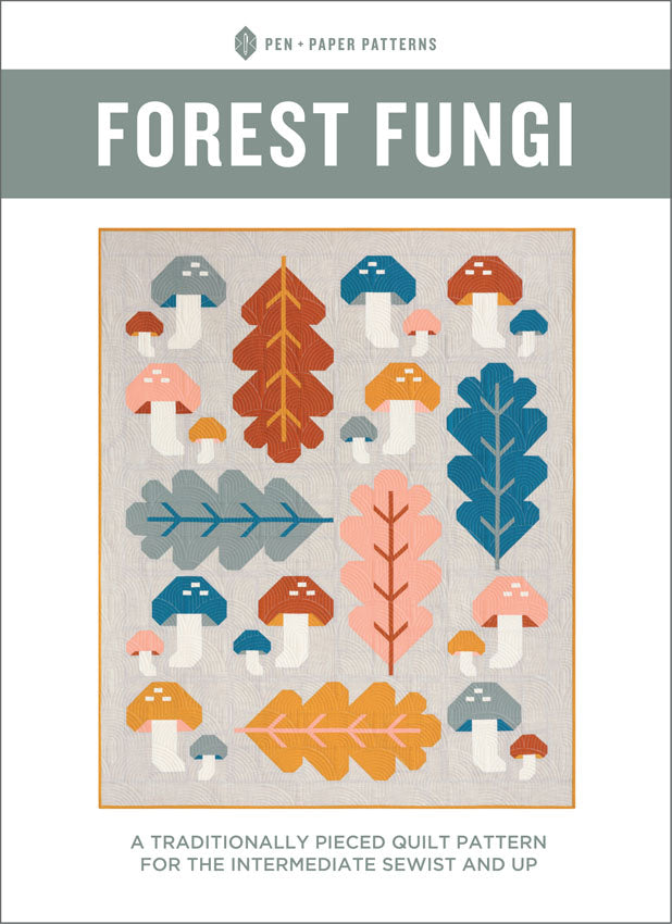Forest Fungi Quilt Paper Pattern