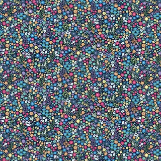 Ditsy Daisy Black Rainbow DV2164 - Devonstone
