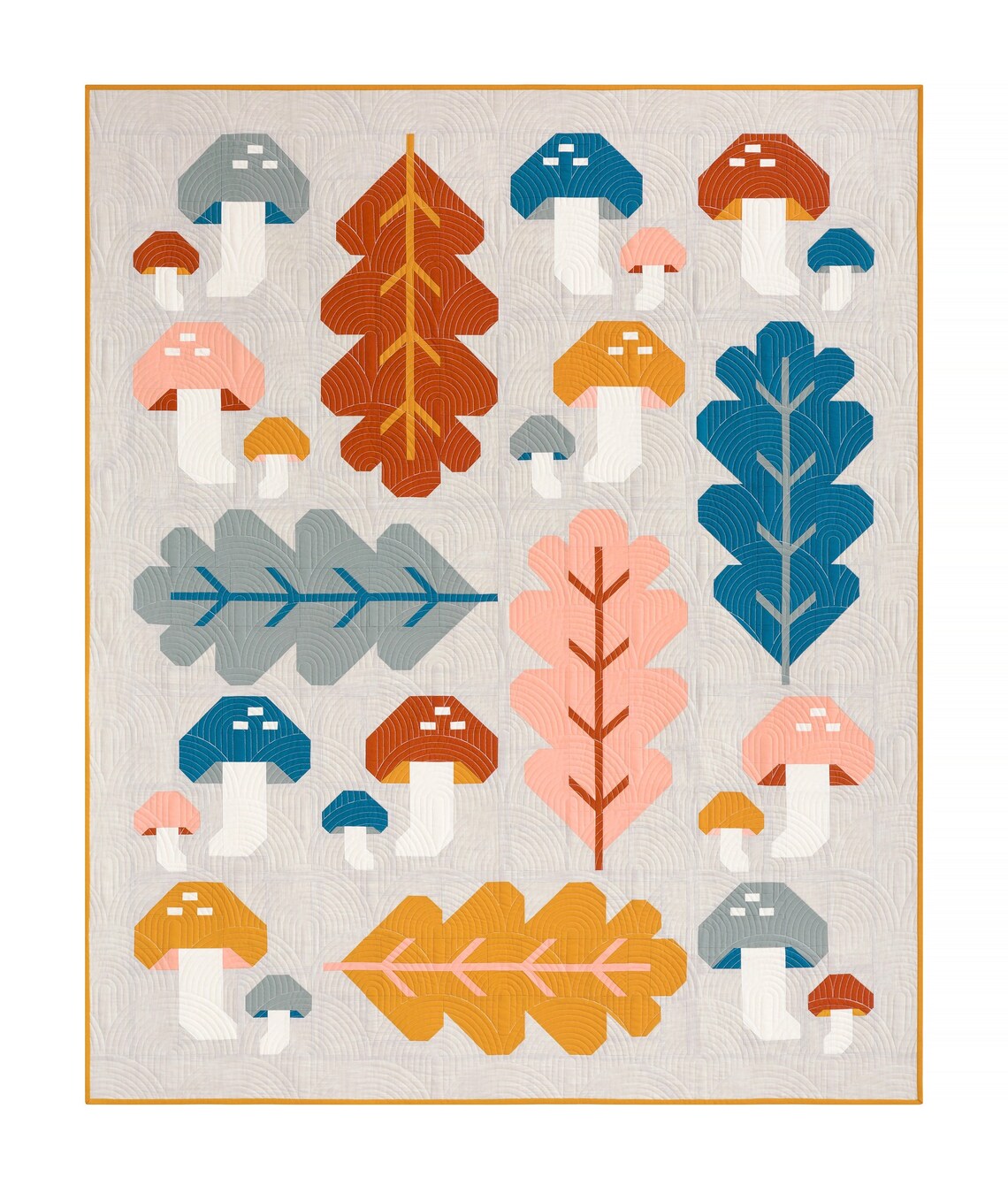Forest Fungi Quilt Paper Pattern